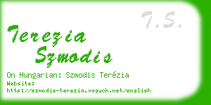 terezia szmodis business card